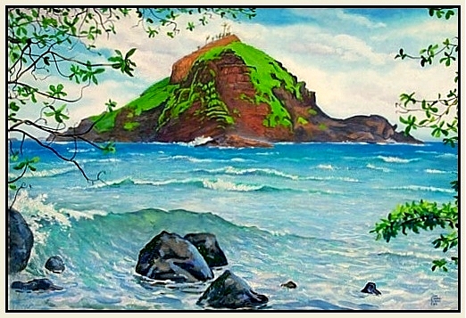 Alau Island, Hana, Maui, Oil Painting 22x30
