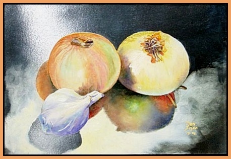 Onion and Garlic, Pictura Translucida, 7.5x11, view #2