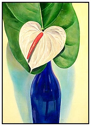 White Anthurium, 11x15, Mastic