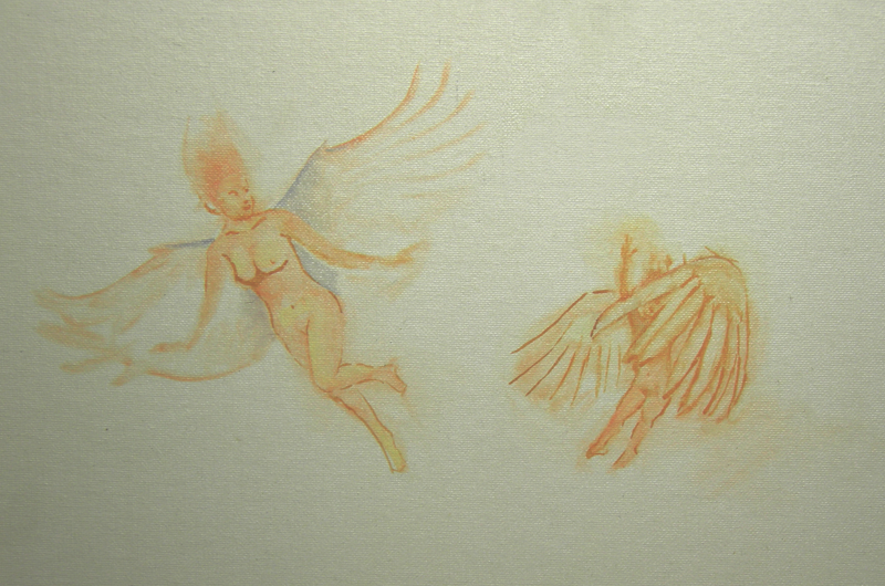 first small sketch of 2 angels