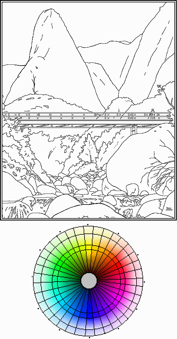#98, GIF color wheel and image to color in.